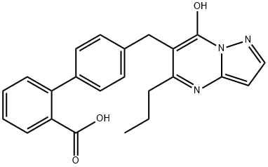 6-((2'-Carboxybiphenyl-4-yl)methyl)-7-hydroxy-5-propylpyrazolo(1,5-a)pyrimidine Structure