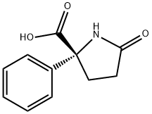 Proline,  5-oxo-2-phenyl- Structure