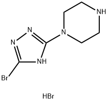 1-(3-bromo-1H-1,2,4-triazol-5-yl)piperazine hydrobromide Structure