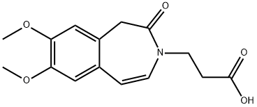 3-(7,8-Dimethoxy-2-oxo-1,2-dihydro-3H-3-benzazepin-3-yl)propanoic acid 구조식 이미지