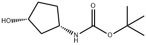 Carbamic acid, [(1S,3R)-3-hydroxycyclopentyl]-, 1,1-dimethylethyl ester (9CI) 구조식 이미지