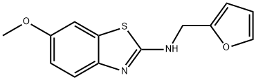 N-(2-Furylmethyl)-6-methoxy-1,3-benzothiazol-2-amine 구조식 이미지