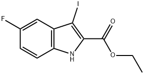 ethyl 5-fluoro-3-iodo-1H-indole-2-carboxylate Structure