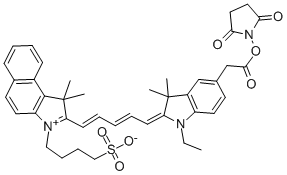 4,5-BENZO-1'-ETHYL-3,3,3',3'-TETRAMETHYL-1-(4-SULFOBUTYL)INDODICARBOCYANIN-5'-ACETIC ACID N-SUCCINIMIDYL ESTER Structure