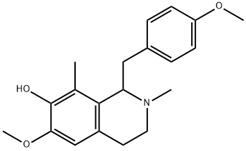 1,2,3,4-Tetrahydro-6-methoxy-1-[(4-methoxyphenyl)methyl]-2,8-dimethyl-7-isoquinolinol Structure