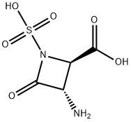 2-Azetidinecarboxylicacid,3-amino-4-oxo-1-sulfo-,(2R-trans)-(9CI) 구조식 이미지