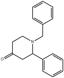 2-Phenyl-1-(phenylmethyl)-4-piperidinone Structure