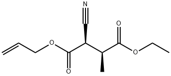 Butanedioic acid, 2-cyano-3-methyl-, 4-ethyl 1-(2-propenyl) ester, [R-(R*,S*)]- (9CI) Structure