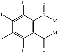 2,4,5-트리플루오로-3-메틸-6-니트로벤조산 구조식 이미지