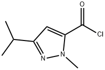1H-Pyrazole-5-carbonyl chloride, 1-methyl-3-(1-methylethyl)- (9CI) Structure