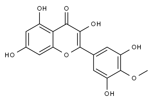 2-(3,5-Dihydroxy-4-methoxyphenyl)-3,5,7-trihydroxy-4H-1-benzopyran-4-one 구조식 이미지