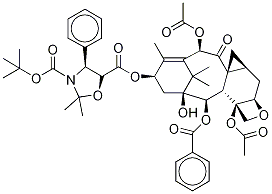 [1S-[1α,2α,4α(4R*,5S*),7β,8aS*,9aα,10aα,12aα,12bα]]-2,2-DiMethyl-4-phenyl-3,5-oxazolidinedicarboxylic Acid 5-[7,12a-Bis(acetyloxy)-1-(benzoyloxy)-1,3,4,7,8,9,9a,10,10a,12,12a,12b-dodecahydro-2-hydroxy-5,13,13-triMethyl-8-oxo-2,6-Methano-2H-cyclodeca[3,4]cyclopropa[4,5]benz[1,2-b]oxet-4-yl] 3-(1,1-diMethylethyl) Ester 구조식 이미지