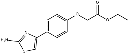 ethyl 2-[4-(2-amino-1,3-thiazol-4-yl)phenoxy]acetate 구조식 이미지