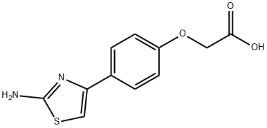 2-[4-(2-amino-1,3-thiazol-4-yl)phenoxy]acetic acid 구조식 이미지