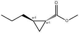 Cyclopropanecarboxylic acid, 2-propyl-, methyl ester, trans- (9CI) Structure