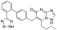 2-butyl-3-[[4-[2-(2H-tetrazol-5-yl)phenyl]phenyl]methyl]-1,5,7,9-tetra zabicyclo[4.3.0]nona-2,5,7-trien-4-one Structure