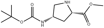 (2S,4S)-4-BOC-아미노피롤리딘-2-카르복실산메틸레스터-HCL 구조식 이미지