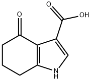 4-OXO-4,5,6,7-테트라하이드로-1H-인돌-3-카복실산 구조식 이미지