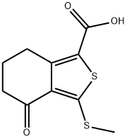 3-(METHYLTHIO)-4-OXO-4,5,6,7-TETRAHYDROBENZO[C]-THIOPHENE-1-CARBOXYLIC ACID Structure