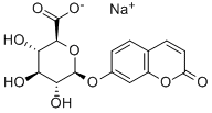 7-HYDROXY-2H-1-BENZOPYRAN-2-ONE GLUCURONIDE SODIUM SALT 구조식 이미지