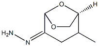 6,8-Dioxabicyclo[3.2.1]octan-4-one,  2-methyl-,  hydrazone,  (1S-exo)-  (9CI) Structure