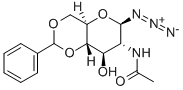 2-ACETAMIDO-4,6-O-BENZYLIDENE-2-DEOXY-BETA-D-GLUCOPYRANOSYL AZIDE Structure