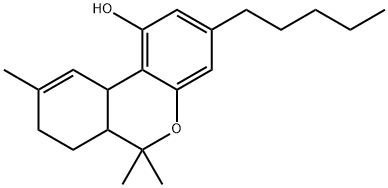 6a,7,8,10a-Tetrahydro-6,6,9-trimethyl-3-pentyl-6H-dibenzo[b,d]pyran-1-ol 구조식 이미지