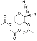 2,3,4-TRI-O-ACETYL-1-AZIDO-1-DEOXY-BETA-D-ARABINOPYRANOSYL CYANIDE Structure