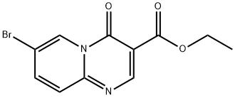 에틸7-브로모-4-옥소-피리도[1,2-a]피리미딘-3-카르복실레이트 구조식 이미지