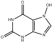 3,7-디하이드로-7-하이드록시-1H-퓨린-2,6-디온 구조식 이미지