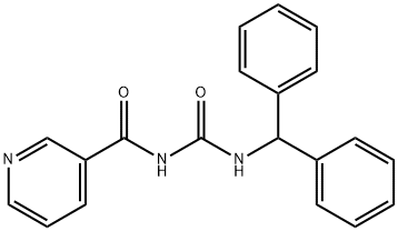 N-(벤즈히드릴카르바모일)피리딘-3-카르복사미드 구조식 이미지