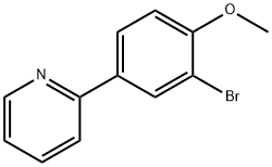 2-(3-브로모-4-메톡시페닐)피리딘 구조식 이미지