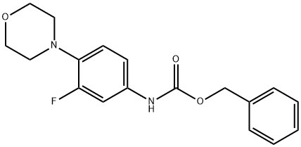 N-BENZYLOXYCARBONYL-3-FLUORO-4-MORPHOLINOANILINE 구조식 이미지