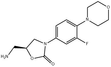 (S)-N-[[3-[3-Fluoro-4-(4-morpholinyl)phenyl]-2-oxo-5-oxazolidinyl]methyl]amine 구조식 이미지