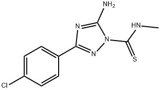 1H-1,2,4-Triazole-1-carbothioamide, 5-amino-3-(4-chlorophenyl)-N-methy l- 구조식 이미지