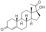 17a-히드록시-19-노르프레그-4-엔-3,20-디온 구조식 이미지