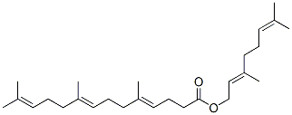 3,7-dimethylocta-2,6-dienyl 5,9,13-trimethyltetradeca-4,8,12-enoate Structure