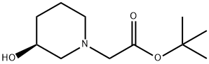 3S-(3-Hydroxy-piperidin-1-yl)-acetic acid tert-butyl ester 구조식 이미지