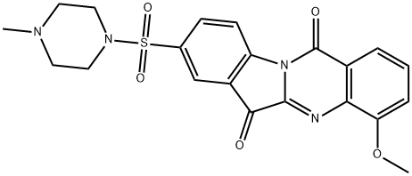 Piperazine,  1-[(6,12-dihydro-4-methoxy-6,12-dioxoindolo[2,1-b]quinazolin-8-yl)sulfonyl]-4-methyl-  (9CI) 구조식 이미지