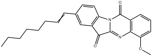 Indolo[2,1-b]quinazoline-6,12-dione,  4-methoxy-8-(1-octenyl)-  (9CI) Structure