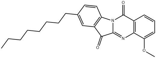 인돌로[2,1-b]퀴나졸린-6,12-디온,4-메톡시-8-옥틸- 구조식 이미지