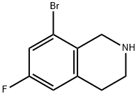Isoquinoline, 8-bromo-6-fluoro-1,2,3,4-tetrahydro- Structure