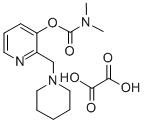 3-피리디놀,2-(1-피페리디닐메틸)-,디메틸카르바메이트,옥살산염 구조식 이미지
