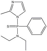 LN,N-디에틸-p-(2-메틸이미다졸-1-일)-p-(페닐)포스피노티오산아미드 구조식 이미지