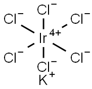 칼륨 헥사클로로이리드염(IV) 구조식 이미지