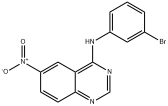 (3-브로모페닐)-(6-니트로퀴나졸린-4-YL)아민 구조식 이미지