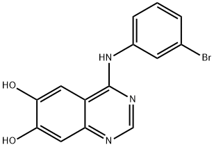 4-(3-broMophenylaMino)quinazoline-6,7-diol Structure