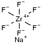 Sodium hexafluorozirconate Structure
