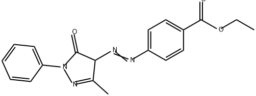 ethyl 4-[(4,5-dihydro-3-methyl-5-oxo-1-phenyl-1H-pyrazol-4-yl)azo]benzoate 구조식 이미지