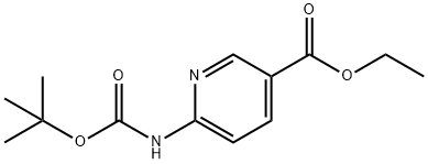 3-Pyridinecarboxylic acid, 6-[[(1,1-diMethylethoxy)carbonyl]aMino]-, ethyl ester Structure